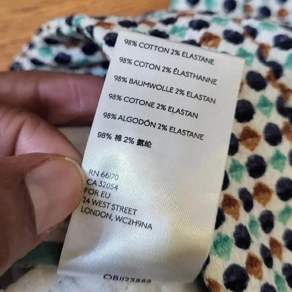 Anthropologie High Waist Multicolored Cotton Blend Georgie Scalloped Shorts(4) - Picture 10 of 11